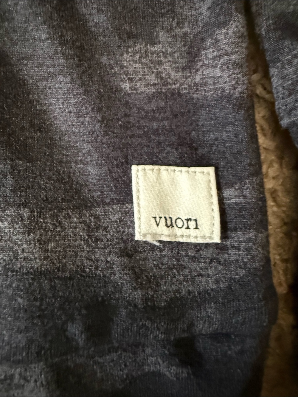 Vuori Dark Camo Lightweight Hoodie with White Drawstrings - Picture 4 of 4
